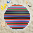 Colorful Serape Design Round Beach Towel