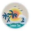 Summer Timevintage Surf Printed Round Beach Towel
