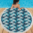 Baby Shark Design Pattern Printed Round Beach Towel