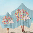 Hedgehog Wish Card Best Wishes For You Printed Hooded Towel