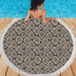 Snake Skin Design Printed Round Beach Towel