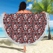 Native North American Themed Print Round Beach Towel
