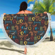 Equestrian Equipment Horse Colorful Printed Round Beach Towel