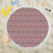 Native American Themed Tribal Printed Round Beach Towel