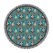 Day Of The Dead Old School Girl Design Pattern Printed Round Beach Towel