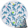 Dolphins Soul Fins Printed Round Beach Towel