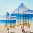 Calm Beach Painted Printed Hooded Towel