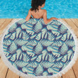 Fern Leave Summer Print Pattern Round Beach Towel