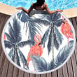 Famingo Tropical Coconut Tree Printed Beach Towel Blanket