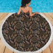Dream Catcher Embroidered Style Printed Round Beach Towel