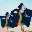 Yippe Kitty Rainbow Printed Hooded Towel