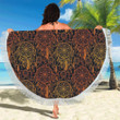 Dream Catcher Sun And Moon Pattern Round Beach Towel