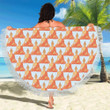 Buddha Blue Pattern Printed Round Beach Towel