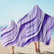 Magical Purple White Of Pfeiffer Beach Printed Hooded Towel