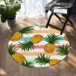 Pineapple Party Pattern Printed Round Beach Towel