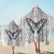 Machaon Butterfly With Meaningful Message Printed Hooded Towel