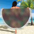 Snake Skin Colorful Printed Round Beach Towel