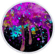 Negative Color Splashed Printed Round Beach Towel