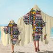 African Textile Patterns Tan Printed Hooded Towel