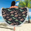 3d Dinosaur Print Pattern Round Beach Towel
