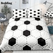 Black White Soccer Ball Duvet Cover Bedding Set