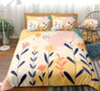 Cartoon Sunflower Background Duvet Cover Bedding Set