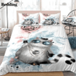 Cute Fat Cat With Round Glasses Duvet Cover Bedding Set