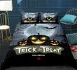 Halloween Themed Trick Or Treat Pumpkin Duvet Cover Bedding Set