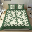 Tropical Turtle Pattern Green White Duvet Cover Bedding Set