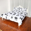 Black Cat Prints Pattern Duvet Cover Bedding Set