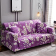 Orchid Blume Purple And White Background Sofa Couch Cover