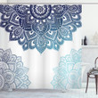 Vibrant Colored Mandala Pattern Printed Shower Curtain