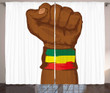 Ethiopian Flag Colors Black Lives Matter Window Curtain Door Curtain
