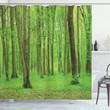 Green Forest In A Sunny Day Shower Curtain Home Decor