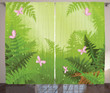 Cartoon Woodland Pink Butterfly Pattern Window Curtain Door Curtain