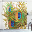 Modern Peacock Feathers Shower Curtain Home Decor