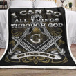 Freemason I Can Do All Things Through God Printed Sherpa Fleece Blanket