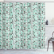 Geometrical Circles Dots Pattern Shower Curtain Home Decor