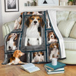 Cute Dog Beagle Collection Printed Sherpa Fleece Blanket