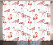 Exotic Pink Flamingo Pattern Window Curtain Door Curtain
