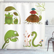 Snake Frog Ninja Reptile Shower Curtain Home Decor