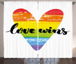Gay Marriage Sign Heart Shaped Window Curtain Door Curtain