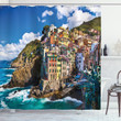 Italian Mediterranean Oil Painting Shower Curtain Home Decor