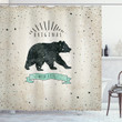 Vintage Wildlife Black Polar Bear Shower Curtain Home Decor