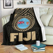 Fiji England Flag Pattern Printed Sherpa Fleece Blanket