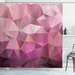 Triangle Diamond Purple And Pink Pattern Printed Shower Curtain
