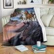 Horse And Horse Printed Sherpa Fleece Blanket