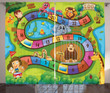 Game For Kids Day In Zoo Printed Window Curtain Home Decor