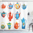Teapots Design Collections Printed Shower Curtain Bathroom Decor