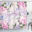 Beautiful Bride Hydrangeas Printed Shower Curtain Bathroom Decor